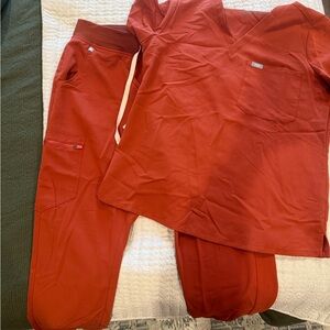 Red Scrub Set